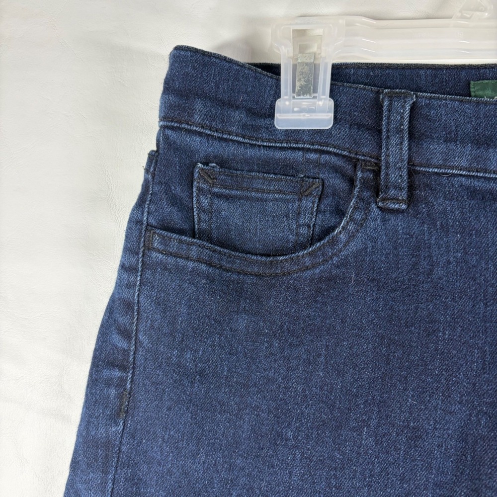 Lauren Ralph Lauren Ankle Zip Straight Leg Jeans Dark Wash Indigo Stretch Size 2 - Picture 9 of 14